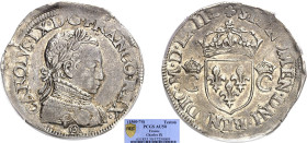 CHARLES IX Maximilien (1560-1574)
Teston 6e type, Orléans, frappé par les huguenots, var. cuirasse damasquinée
1562 OA - SUP 50 (SUP-)
Très Rare !!...