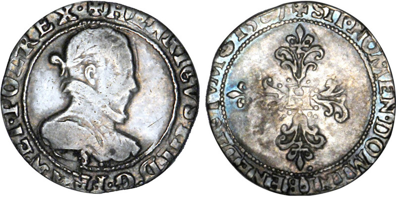HENRI III (1574-1589)
1/2 franc au col plat
1587 S - TTB 30 (TTB-)
Rare !

...