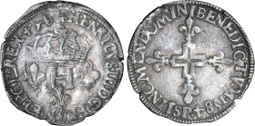 HENRI III (1574-1589)
Double sol parisis, 2e type
1584 P - TTB 45 (TTB++)
Rare en l'état !


D 1136, GR1 477
DIJON - BILLON - 4,63g
 ---------...