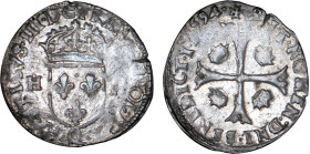 LIGUE au nom d'HENRI III (1589-1596)
Douzain 1er type
1594 Q - TTB 30 (TTB-)
Très Rare !!


D 1165, GR1 467
NARBONNE - BILLON - 2,17g
 -------...