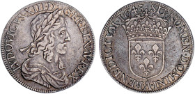 LOUIS XIII le Juste (1610-1643)
1/2 écu blanc, deuxième poinçon de Warin
1643 A . - TTB 40 (TTB+)
Rare !


DR 63? D 1350, GR 50, KM# 135
PARIS ...