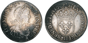 LOUIS XIV le Grand (1643-1715)
Écu blanc à la mèche longue
1647 H - TTB 40 (TTB+)
Assez Rare !


DR 274, D 1469, GR 202, Dav# 3799, KM# 155
LA ...