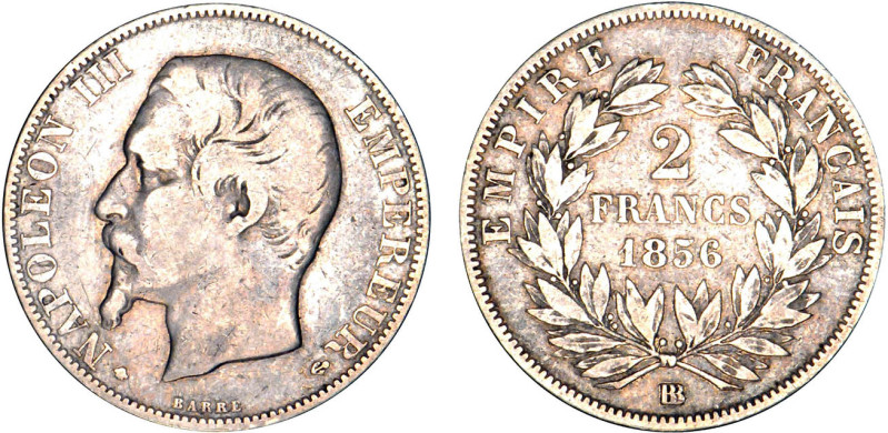 2 FRANCS
2 FRANCS Napoléon III, tête nue
1856 BB - TB 25 (TB++)
Rare !


G...