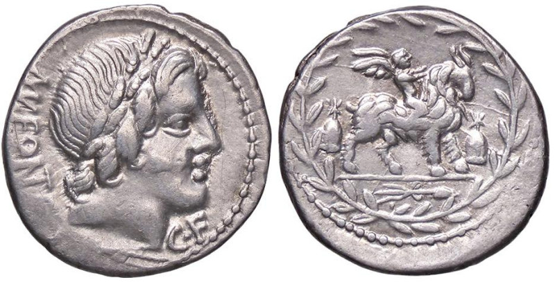 ROMANE REPUBBLICANE - FONTEIA - Man. Fonteius C. f. (85 a.C.) - Denario B. 11; C...