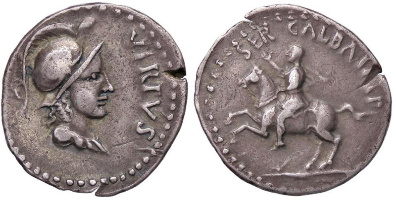 ROMANE IMPERIALI - Galba (68-69) - Denario C. 347 (50 Fr.); RIC 116 (AG g. 3,49)...