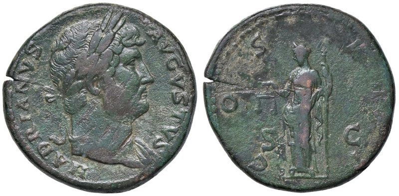 ROMANE IMPERIALI - Adriano (117-138) - Sesterzio C. 385; RIC 637 (AE g. 29,86)
...