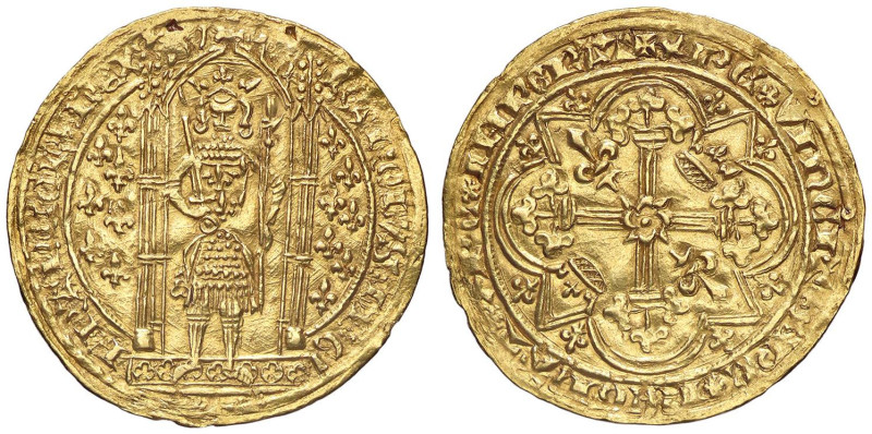 ESTERE - FRANCIA - Carlo V (1364-1380) - Franco a piede Fr. 284 RR (AU g. 3,69) ...