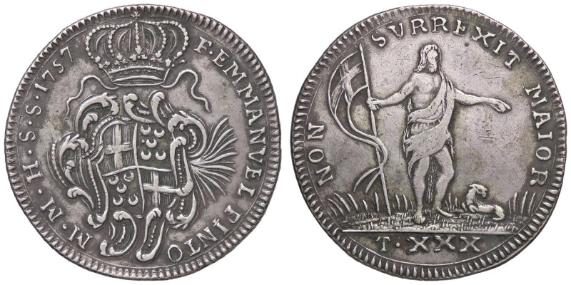 ZECCHE ITALIANE - MALTA - Fra Emmanuel Pinto (1741-1773) - 30 Tar√¨ 1757 Restell...