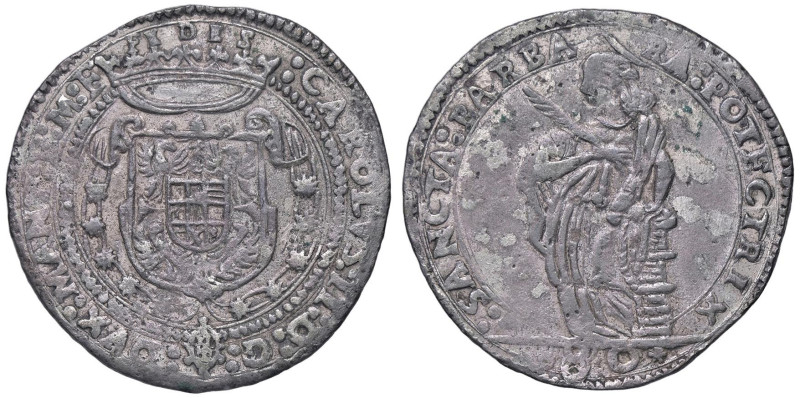 ZECCHE ITALIANE - MANTOVA - Carlo II Gonzaga (1647-1665) - 80 Soldi CNI 31/39; M...