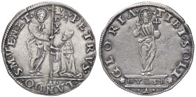 ZECCHE ITALIANE - VENEZIA - Pietro Lando (1539-1545) - Mocenigo Pao. 5 R (AG g. 6,3) Da incastonatura abilmente rimossa
BB+