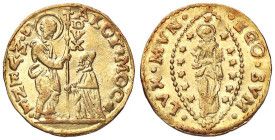 ZECCHE ITALIANE - VENEZIA - Alvise II Mocenigo (1700-1709) - Mezzo zecchino Mont. 2231/2 RR (AU g. 1,71)
BB