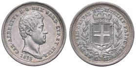 SAVOIA - Carlo Alberto (1831-1849) - 25 Centesimi 1833 T Pag. 332; Mont. 206 R AG
bello SPL