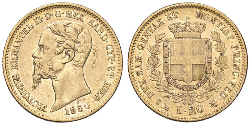 SAVOIA - Vittorio Emanuele II (1849-1861) - 20 Lire 1850 G Pag. 337; Mont. 2 (AU...