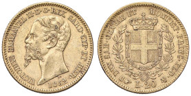 SAVOIA - Vittorio Emanuele II (1849-1861) - 20 Lire 1852 T Pag. 342; Mont. 6 (AU g. 6,44)
qSPL