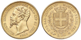 SAVOIA - Vittorio Emanuele II (1849-1861) - 20 Lire 1859 T Pag. 355; Mont. 22 (AU g. 6,45)
SPL+