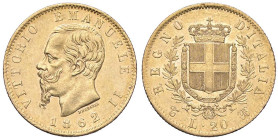 SAVOIA - Vittorio Emanuele II Re d'Italia (1861-1878) - 20 Lire 1862 T Pag. 456; Mont. 132 (AU g. 6,45)
SPL+