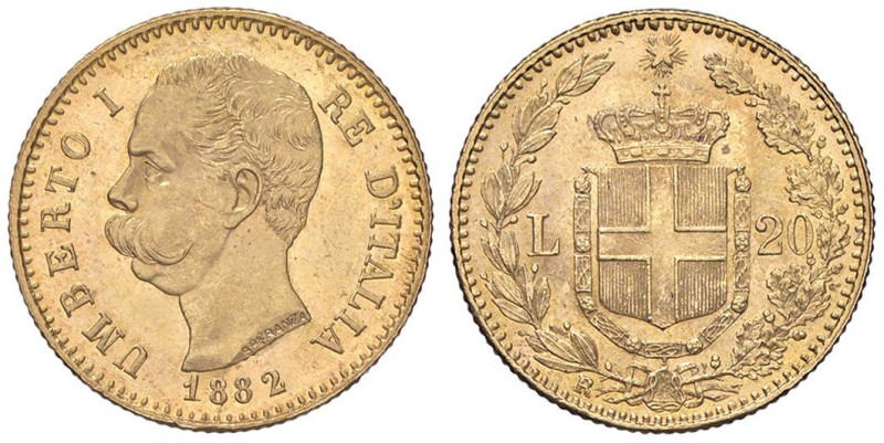 SAVOIA - Umberto I (1878-1900) - 20 Lire 1882 Pag. 578; Mont. 16 (AU g. 6,45)
q...