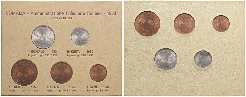 REPUBBLICA ITALIANA - A.F.I.S. (1950-1960) - Serie 1950 Mont. 2-4-6-8-10 5 valor...