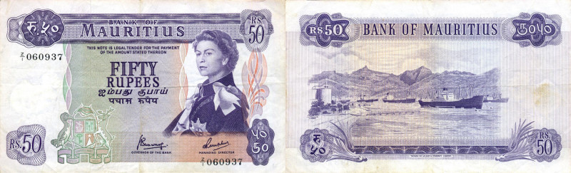 CARTAMONETA ESTERA - MAURITIUS - Elisabetta II (1952-2022) - 50 Rupie (1967) Pic...