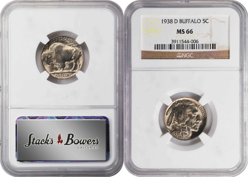 Lot of (3) 1930s Certified Buffalo Nickels. MS-66.
Included are: 1937 (NGC); 19...