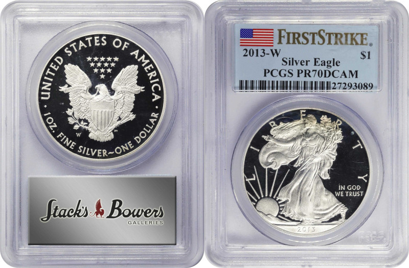 Lot of (5) 2010s Proof Silver Eagles. Proof-70 Deep Cameo (PCGS).
Included are:...