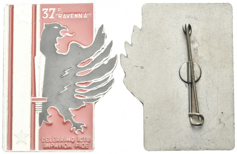 RAVENNA. Durante Vittorio Emanuele III, 1900-1943. Distintivo 37mo Reggimento di...