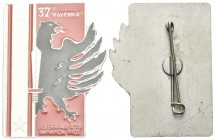 RAVENNA. Durante Vittorio Emanuele III, 1900-1943. Distintivo 37mo Reggimento di Fanteria. Metallo con smalti, gr 22,34 mm 51,6x39,4. Dr. 37 RAVENNA. ...