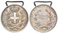 ROMA. Vittorio Emanuele III, 1900-1943. Medaglia 1917 al valore militare opus G. Ferraris. Ag, gr. 21,28 mm 33,3. Dr. AL VALORE - MILITARE. Stemma Sab...