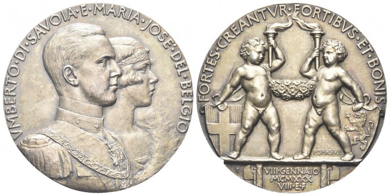 ROMA. Umberto II, 1904-1983. Medaglia 1930 opus G. Romagnoli. Ag, gr. 63,75 mm 5...