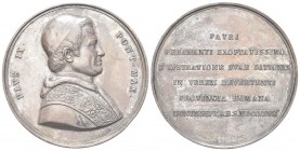 BOLOGNA. Pio IX (Giovanni Maria Mastai Ferretti), 1846-1878. Medaglia 1857 opus C. Reggiani. Ag, gr. 87,58 mm 58,5. Dr. PIVS IX - PONT MAX. Busto a d....