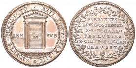 ROMA. Benedetto XIII (Pier Francesco Orsini), 1724-1730. Medaglia giubilare 1725 a. II. Æ, gr. 28,85 mm 42,9. Dr. SEDENTE BENEDICTO XIII PONT MAX A II...