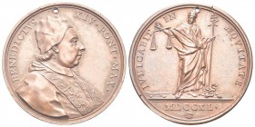 ROMA. Benedetto XIV (Prospero Lorenzo Lambertini), 1740-1758. Medaglia 1740 opus O. Hamerani. Æ, gr. 22,51 mm 39. Dr. BENEDICTVS - XIV PONT MAX. Busto...