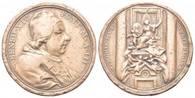 ROMA. Benedetto XIV (Prospero Lorenzo Lambertini), 1740-1758. Medaglia 1743 a. III opus O. Hamerani. Æ, gr. 23,12 mm 34,6. Dr. BENED XIV - PONT M A II...