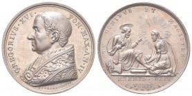 ROMA. Gregorio XVI (Bartolomeo Alberto Cappellari), 1831-1846. Medaglia 1834 a. IV opus G. Cerbara. Æ, gr. 16,63 mm 32,4. Dr. GREGORIVS XVI - PON MAX ...
