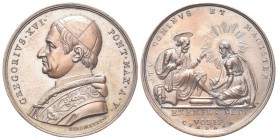 ROMA. Gregorio XVI (Bartolomeo Alberto Cappellari), 1831-1846. Medaglia 1835 a. V opus G. Girometti e G. Cerbara. Æ, gr. 16,35 mm 32,4. Dr. GREGORIVS ...