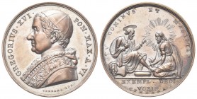 ROMA. Gregorio XVI (Bartolomeo Alberto Cappellari), 1831-1846. Medaglia 1836 a. VI opus G. Cerbara. Æ, gr. 16,66 mm 32,6. Dr. GREGORIVS XVI - PON MAX ...