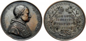 ROMA. Gregorio XVI (Bartolomeo Alberto Cappellari), 1831-1846. Medaglia straordinaria 1841 a. XI opus F. Martelli. Æ, gr. 41,24 mm 45. Dr. GREGORIVS X...