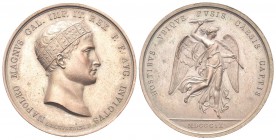 NAPOLEONE BONAPARTE. Periodo Napoleonico, dal 1795 al 1815. Medaglia 1809 opus L. Manfredini coniata a Milano. Æ, gr. 41,08 mm 42,3. Dr. NAPOLEO MAGNV...