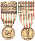 roma. Vittorio Emanuele III, 1900-1943. Medaglia coniata nel “bronzo nemico” 1915-1918. Æ, gr. 18,87 mm 32,7. Dr. GVERRA - PER L’UNITà - D’ITALIA. Bus...