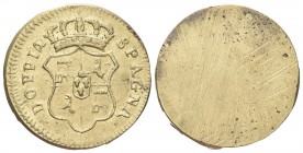 Italia. Senza indicazione di autorità emittente. Sec. XVIII. Peso Monetale dell’8 Escudos o 8 Reales di Spagna. Æ, gr. 13,45 mm 26,4. Dr. DOPPIA - SPA...