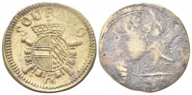 MILANO. Giuseppe II d’Asburgo Lorena, 1780-1790. Peso monetale della Sovrana d’oro. Æ, gr. 11,16 mm 28,5. Dr. SOVRANO, stemma coronato. Rv. SPL.