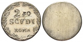ROMA. Pio IX (Giovanni Maria Mastai Ferretti), 1846-1878. Peso monetale della 2 Scudi e Mezzo. Metallo Bianco, gr. 4,32 mm 19,4. Dr. 2 50 / SCVDI / RO...
