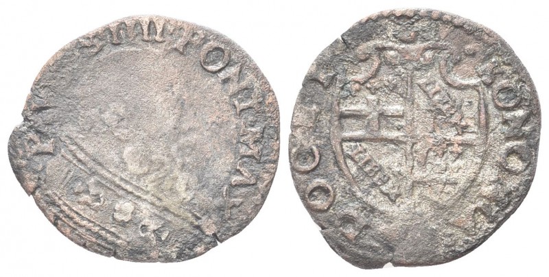 BOLOGNA. Paolo IV (Giampietro Carafa), 1555-1559. Sesino. Mi, gr. 0,79. Dr. PAVL...