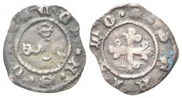 FERMO. Francesco Sforza, 1434-1446. Picciolo. Æ, gr. 0,50. Dr. F S VICECOM. Biscia coronata a s., accostata da E - S. Rv. + DE FIRMO. Croce gigliata. ...