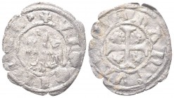 MANTOVA. Luigi e Guido Gonzaga, 1328-1369. Quattrino. Æ, gr. 0,70. Dr. + VIRGILIVS (trifoglio). Aquila con ali spiegate. Rv. DE MANTVA (trifoglio). Cr...