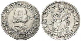 MESSERANO (Collezione Calleri). Ludovico II Fieschi, 1528-1532. Testone. Ag, gr. 8,97. Dr. LVDOVIC FLISC LAVANIE 7 C DO. Busto a d. Rv. S THEONES- T M...