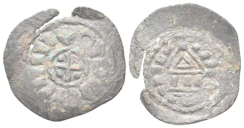 Milano o Venezia. Ottone II, oppure Ottone III, 973-1002. Denaro scodellato. Ag,...