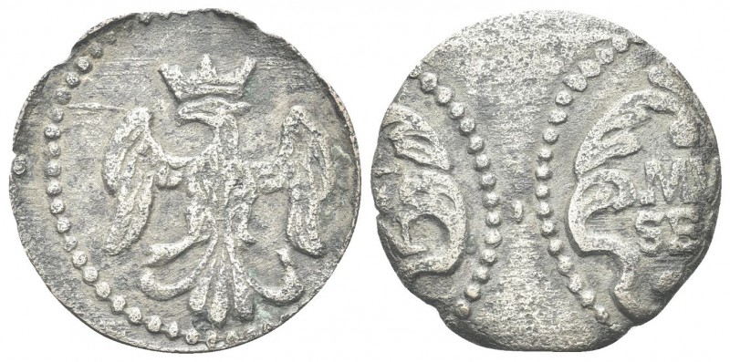 MODENA. Rinaldo d’Este, 1706-1737. Sesino. Æ, gr. 1,00. Dr. Aquila coronata e sp...