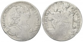 NAPOLI. Carlo di Borbone, 1734-1759. Mezza Piastra 1747. Ag, gr. 12,16. Dr. CAR D G UTR - SIC REX & MAR AMAL REG, Busti accollati di Carlo e Maria Ama...
