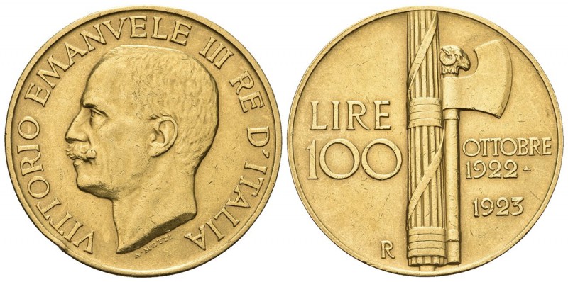 REGNO D’ITALIA. Vittorio Emanuele III, 1900-1943. 100 lire 1923 Roma, Fascione. ...